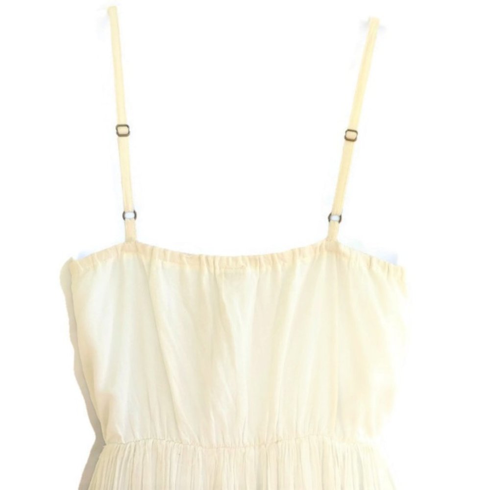 Raga Maxi Dress Cotton Gauze Rope Mirror Detail Embroidered Bodice Hem Border S - Picture 3 of 8